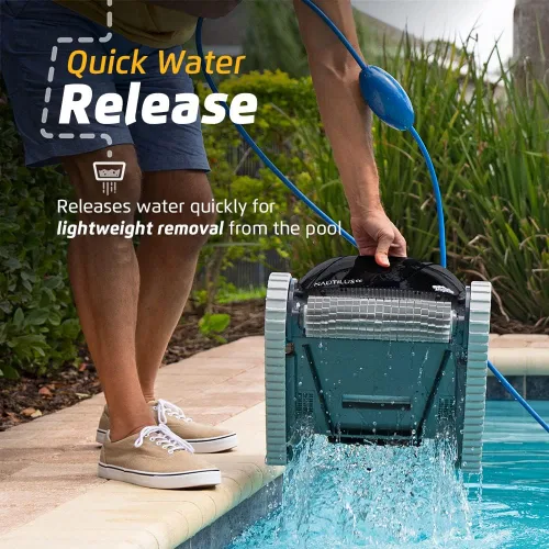 Vista 44 de Dolphin E10 - Aspiradora robótica automática para piscina, cepillo de limpieza activo, acceso a filtros de carga superior, ideal para piscinas sobre
