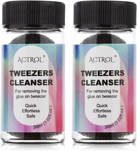Vista 19 de ACTROL Blue Lash Tweezer Cleanser 0.8 fl oz con bola de esponja para Azul