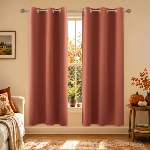Vista 224 de KOUFALL Cortinas de Baño Aqua para Ventana, Juego de 2 Paneles Decoración Costera Cortinas Cortas Opacas para Ventana Pequeña de Cocina Puerta