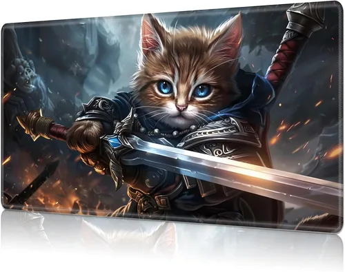 Vista 11 de Tapete de juego para MTG Card Playmat con zona, tapete de juego para MTG TCG de 24 x 14 pulgadas, tapete de juego antideslizante para tablero