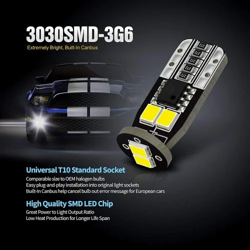 Vista 5 de SiriusLED Extremadamente brillante 5730 set de chips de bombillas LED para luces interiores de automóvil Placa de matrícula cúpula mapa lado