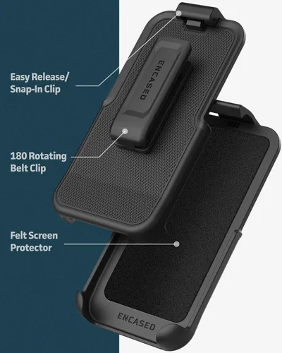 Vista 9 de Funda magnética Encased compatible con iPhone 14 con clip para cinturón Funda para teléfono (iPhone 14)