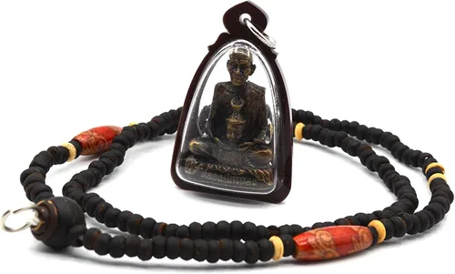 Vista 6 de Joyería tailandesa Amuleto de Buda Laung Phoo Ka Long Keaw Kheaw Estatua de Wat Kow Leam Temple Srakeaw Province Lucky y el mejor regalo