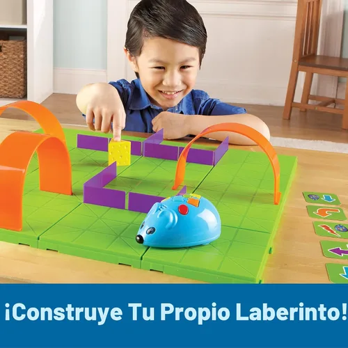 Vista 4 de Juego de actividades de ratón robot Code & Go de Learning Resources - Kit de robótica para niños, codificación de mascotas, juegos STEM, actividades