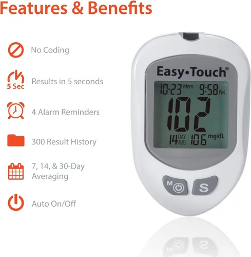 Vista 4 de Easy Touch Kit de control de glucosa, Hi & Low, 2 viales, 0.1 fl oz cada uno