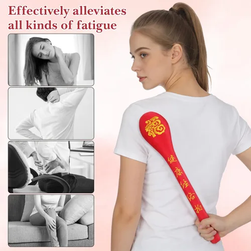 Vista 6 de Healeved Martillo de masaje de mano, paquete de 2 unidades de masajeador meridiano portátil para terapia de cuerpo completo, alivio de puntos