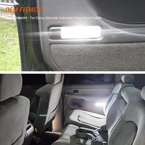Vista 5 de ADIIL Lámpara de cortesía para panel de puerta interior ahumado para Chevy GMC C/K Silverado Sierra 1500 2500 3500 Pickup Suburban Tahoe Avalanche