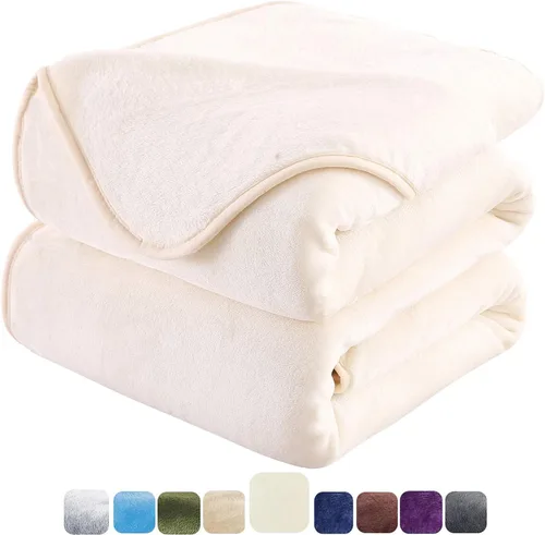 Vista 38 de Manta Snuggle Sac extra mullida, manta de forro polar para viajes, manta para sofá, cama, sofá, manta cálida y suave con patrón a rayas, 50 x 60