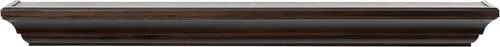 Vista 10 de MANTELSDIRECT Estante flotante de madera para chimenea de 60 pulgadas en color negro - Colton de Mantels Direct Estante de pared rústico de madera