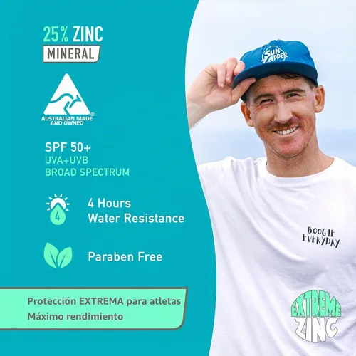 Vista 3 de Sun Zapper Barra de zinc SPF 50 + protector solar mineral de óxido de zinc para rostro (tono de piel medio)