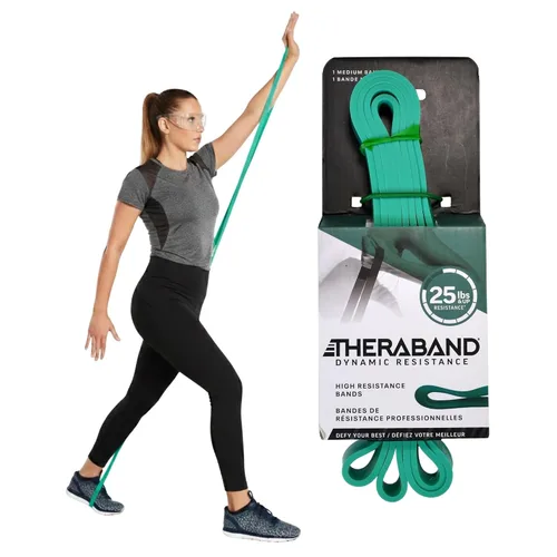 Vista 14 de THERABAND Bandas de alta resistencia, juego de 2 súper bandas elásticas para mejorar la flexibilidad, rehabilitación de lesiones y entrenamientos