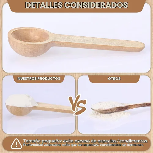 Vista 4 de Patelai 30 piezas de mini cucharas de madera a granel de 3 pulgadas