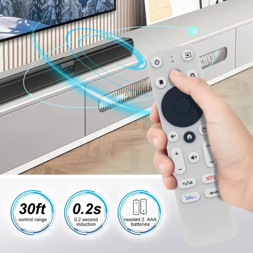 Vista 5 de Reemplazo de control remoto de voz compatible con Onn Android TV FHD 4K UHD GEN 2 Stre-Aming Stick Box, y funciona para MECOOL MK2 Smart Box