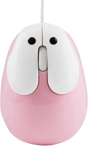 Vista 10 de CHUYI Ratón con cable con forma de delfín súper lindo de dibujos animados, mini ratones pequeños portátiles para computadora de escritorio