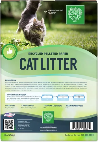 Vista 3 de Small Pet Select - Arena para gatos de papel peleteado reciclado 10lb