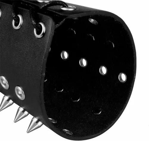 Vista 5 de Jeilwiy Pulsera de guante de cuero, brazaletes medievales, muñequera vikinga, caballero LARP, brazos vikingos, disfraz renacentista