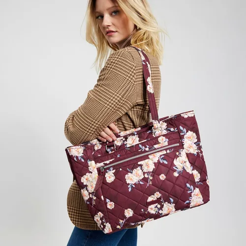 Vista 8 de Vera Bradley Bolsa de trabajo de sarga de alto rendimiento para mujer