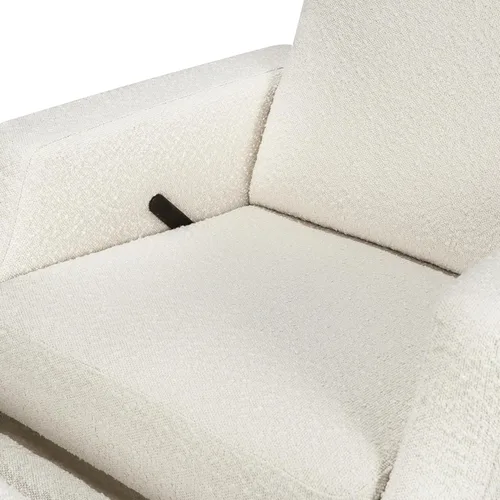 Vista 7 de Namesake Crewe - Silla reclinable para guardería con giro de 360°, color marfil Boucle marfil con base de madera clara