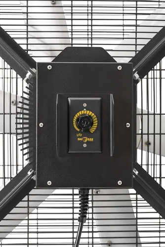 Vista 3 de Big Ass Fans - Black Jack, ventilador móvil de 6 pies para interiores y exteriores con ruedas, control de velocidad variable a bordo, jaula de acero