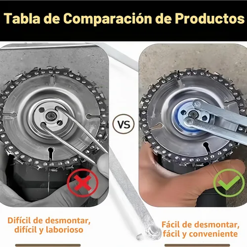 Vista 6 de Llave de amoladora angular ajustable universal, herramienta de tuerca de Plateado
