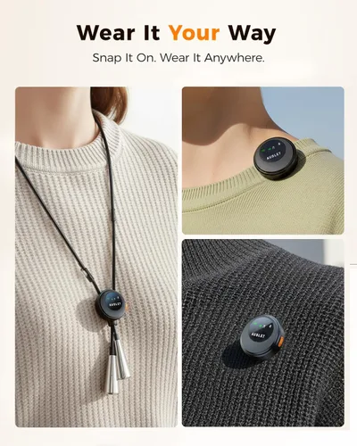 Vista 6 de SX29 Micrófono Lavalier inalámbrico para iPhone 17/16/15 y Android, mini micrófono USB-C Plug & Play, reducción de ruido AI, micrófono magnético