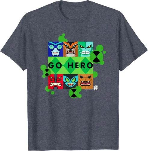 Vista 68 de Ben 10 Go Hero - Camiseta, Azul / Patchwork, S