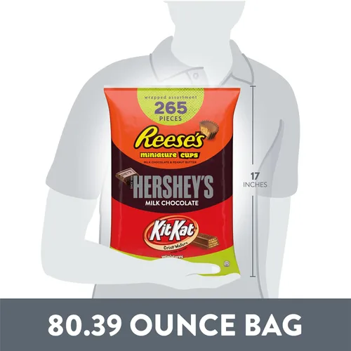 Vista 5 de Hershey's, Kit Kat, & Reese´s Paquete variado de chocolates a granel para el Día de San Valentín