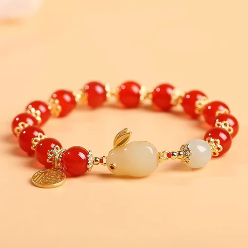 Vista 28 de Pulsera de la suerte para mujeres y hombres, joyería retro sintética con cuentas de ágata, un regalo maravilloso para tus seres queridos