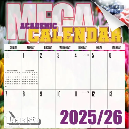 Vista 619 de Calendario de grises africanos 2025 2026 – Planificador mensual de pared de aves africanas – 12 x 18 pulgadas (abierto), calendario de pared
