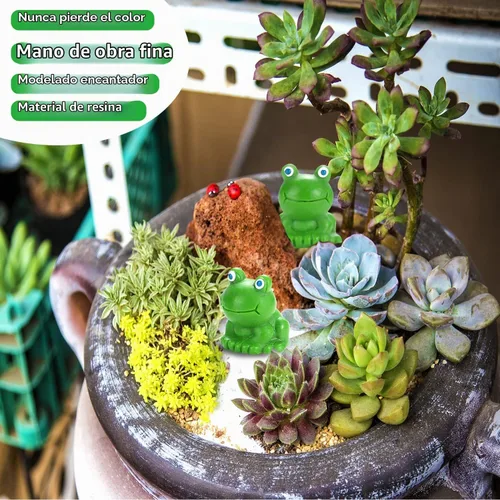 Vista 3 de EKisemio 50 piezas de decoración de jardín de ranas pequeñas Figuras