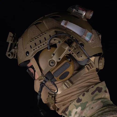 Vista 2 de Adaptador táctico para auriculares de riel para casco, kit de soporte de auriculares de rotación multiángulo compatible con OPS Core ARC/Team Wendy