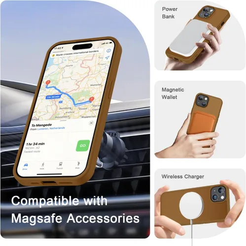 Vista 695 de Funda para Google Pixel 10 Pro XL, cubierta magnética mate, color negro Fit for MagSafe, Screen Protector included, Shockproof Military Grade