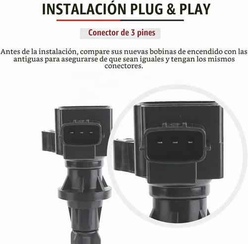 Vista 5 de Juego de Bobinas de Encendido de Repuesto de 4 para 2.0 2.3 2.5 Mazda 3, Mazda 6, Mazda CX7, Mazda MX5 Miata 2006 2007 2008 2009 2010 2011 2012 2013