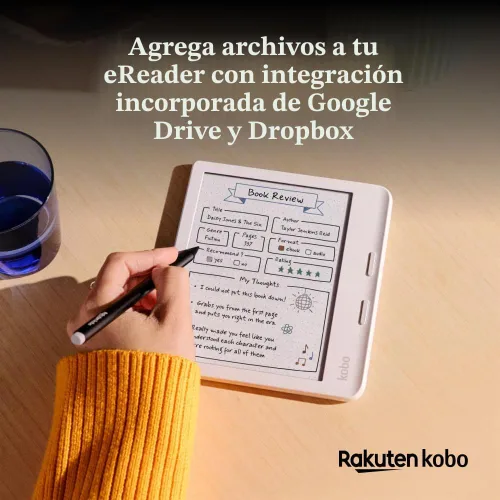 Vista 10 de Kobo Libra Colour eReader Pantalla Kaleido™ 3 de tinta E sin deslumbramiento de 7 pulgadas Opción de modo oscuro Audiolibros Resistente al