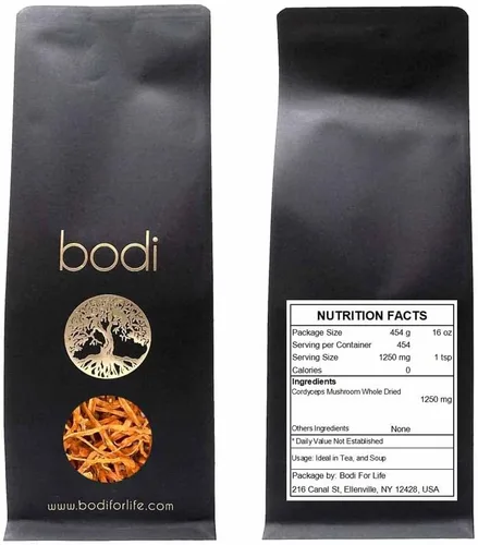 Vista 6 de Bodi: Cordyceps hongos secos enteros - 4oz a 5lb - 100% puro natural hecho a mano (16 oz)