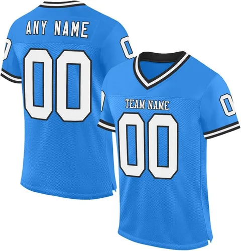 Vista 52 de Camiseta de fútbol personalizada para jóvenes, hombres y niños, camiseta de fútbol personalizada Aqua para mujer, número de nombre, camiseta
