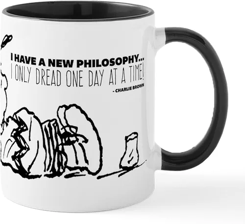 Vista 8 de CafePress Charlie Brown Philosophy Mug - Taza de café de cerámica de 11 oz (11.0 fl oz)