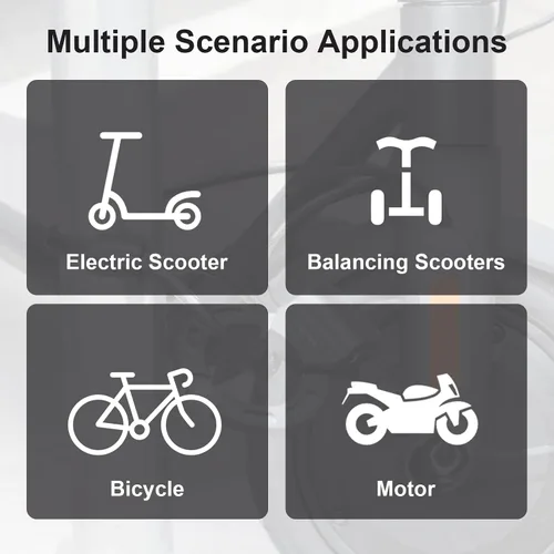 Vista 7 de Venzio Candado eléctrico para scooter con acero Q235 de 2.62 pies x 0.315 in (0.31 pulgadas), cerradura de bicicleta antirrobo resistente y llaves