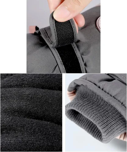 Vista 3 de ZJRXM Guantes de esquí impermeables para pantalla táctil guantes de nieve para hombres y mujeres antideslizantes guantes de invierno cálidos