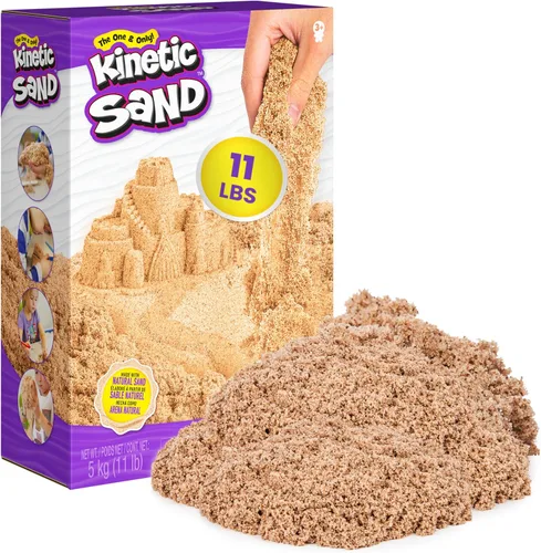 Vista 11 de Kinetic Sand Juguetes sensoriales de arena moldeable, marrón de 2 libras, a
