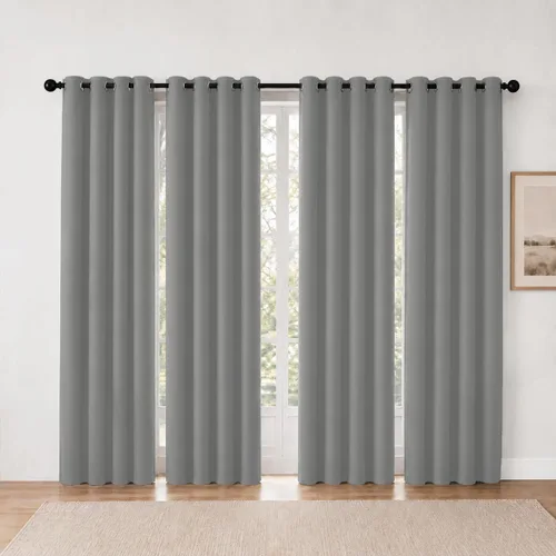 Vista 60 de Cortinas de oscurecimiento de habitación de 84 pulgadas de largo para dormitorio, sala de estar, cortinas térmicas aislantes con ojales