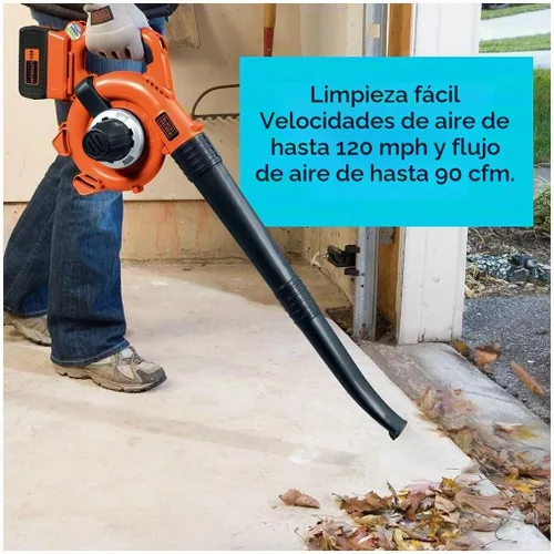 Vista 3 de Barredora de iones de litio Black and Decker de 40 V, Incluye batería de 40V, 24, Negro