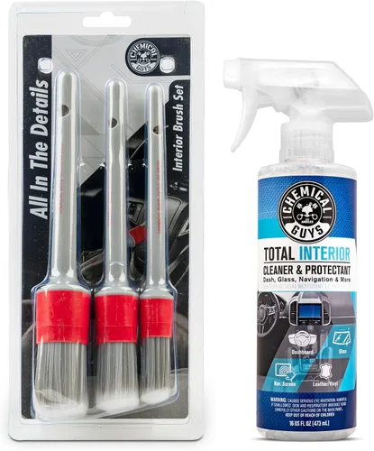 Vista 12 de Chemical Guys, Cepillo para detallar el cabello de jabalíes para ruedas