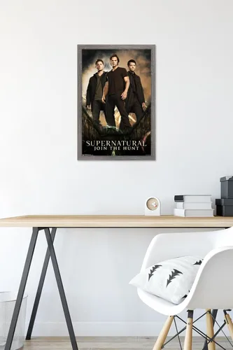 Vista 6 de Trends International Supernatural - Póster de pared de grupo, 14.725 x 22.375 pulgadas, versión con marco de madera tipo granero