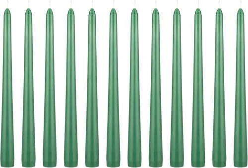 Vista 28 de Mega Candles 48 velas cónicas negras rectas sin perfume, vela de cera vertida a mano de 4 x 3/4 pulgadas, decoración del hogar, recepciones de boda