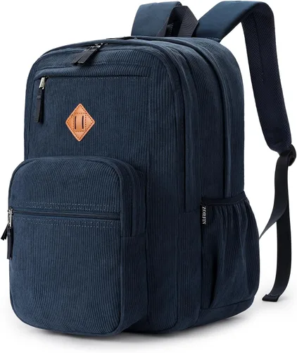 Vista 40 de ZORFIN - Mochila de 26 litros para la escuela, universidad y viajes, impermeable, con 8 compartimentos, Verde militar, Moderno