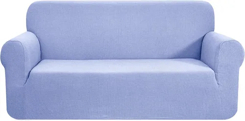 Vista 16 de CHUN YI - Funda elástica de 1 pieza para sillón grande, funda protectora suave de Jacquard con elastano, detalle de cuadros y parte inferior