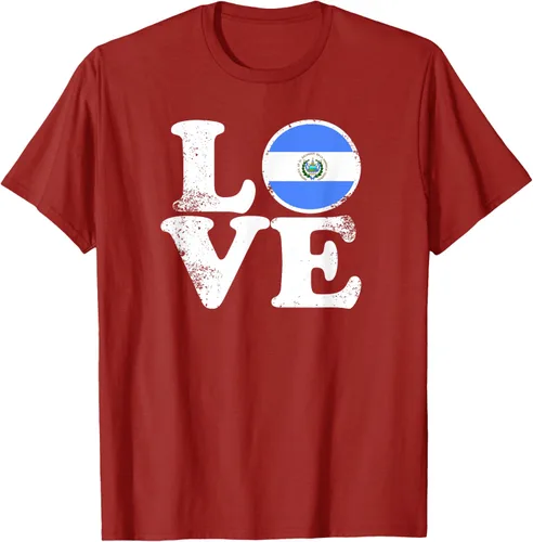 Vista 70 de Love El Salvador Flag tShirt Home Pride Distressed Tee T-Shirt