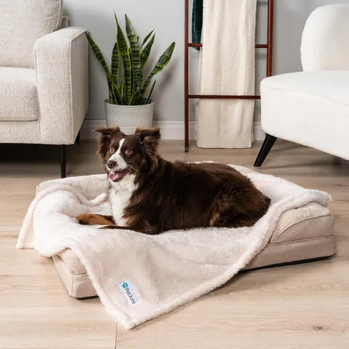 Vista 3 de PetAmi Manta de felpa suave para perros y gatos, pequeña de 24 x 32