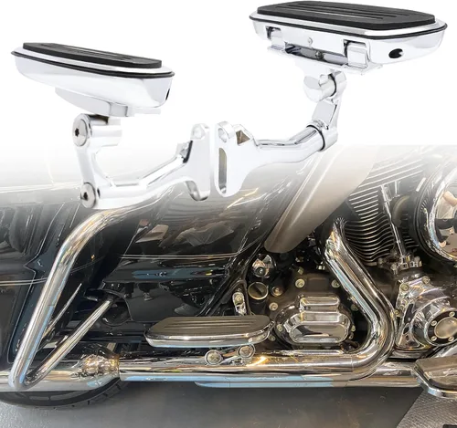 Vista 13 de Tabla de piso para pasajero de motocicleta Streamliner con kit de soporte de montaje Compatible con Harley Touring, Road Glide, Street Glide, Road